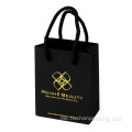 Black Shopping Custom Design Kraft Kertas Hadiah Handbag